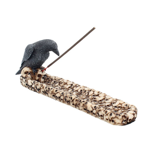 Raven Skull Incense Holder 25cm