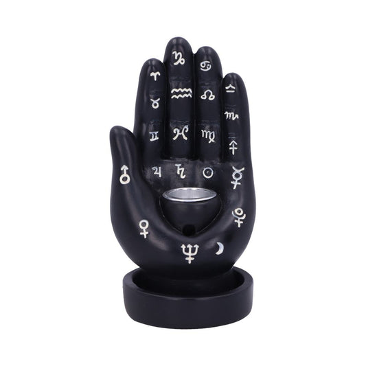 Palmistry Backflow Incense Burner (Black) 12cm