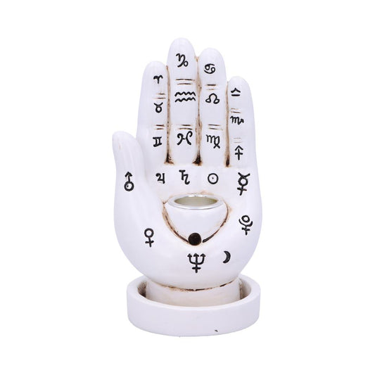 Palmistry Backflow Incense Burner (White) 12cm